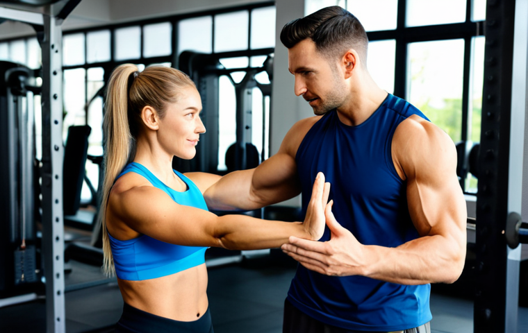 Demonstrating Expertise**

"A personal trainer, fully clothed in athletic apparel, confidently guiding a client through a functional exercise in a modern gym. The trainer is pointing out proper form. Natural lighting, focus on correct posture and movement. Professional photography, perfect anatomy, well-formed hands, safe for work, appropriate content, modest clothing, professional setting, family-friendly."

**