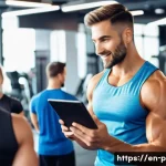 퍼스널트레이너의 프리랜서 활동 팁 - A dynamic personal trainer coaching a diverse group of busy professionals in a modern gym setting, e...