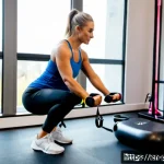 퍼스널트레이너의 법적 의무와 책임 - Photorealistic modern fitness studio, a certified personal trainer in modest athletic clothing caref...